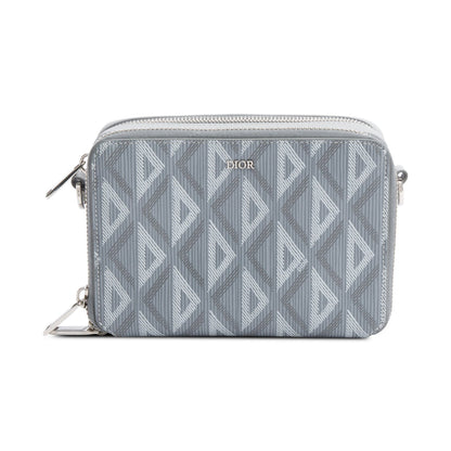 Christian Dior 2022 Grey CD Diamond Coated Canvas Crossbody Pouch