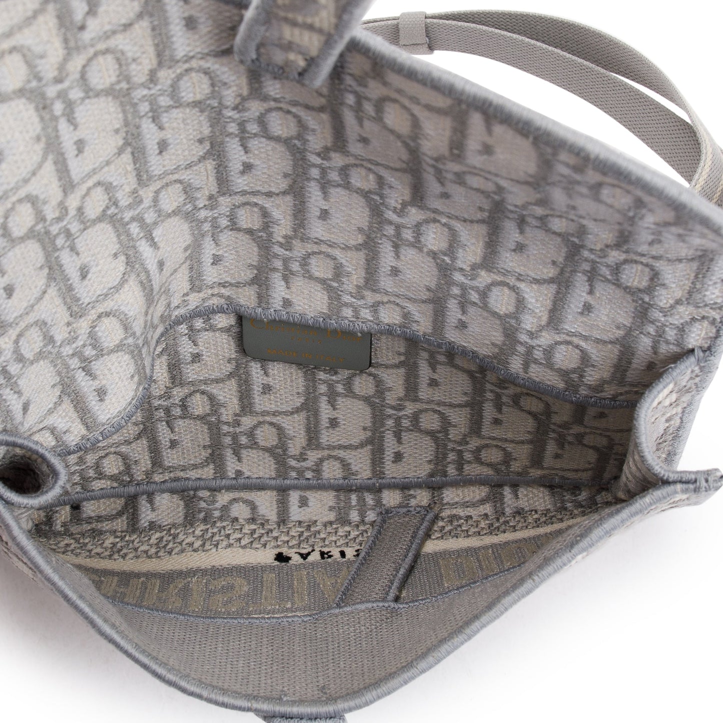 Christian Dior 2022 Grey Oblique Slim Saddle Belt Pouch