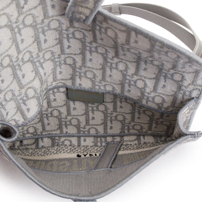 Christian Dior 2022 Grey Oblique Slim Saddle Belt Pouch