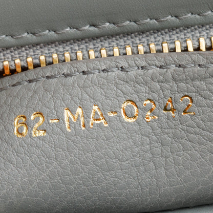 Christian Dior 2022 Grey Supple Cannage Calfskin Leather Medium Dior Caro Bag