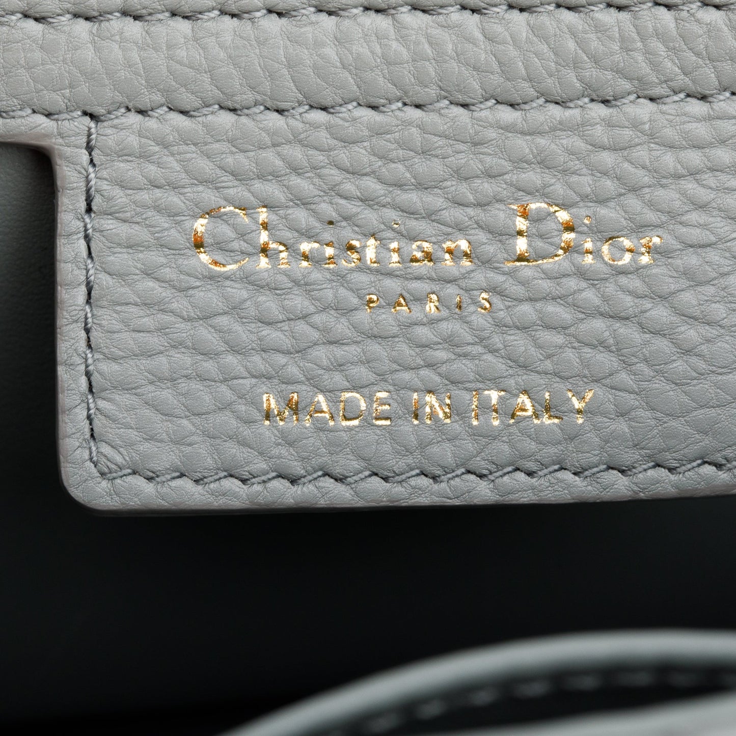 Christian Dior 2022 Grey Supple Cannage Calfskin Leather Medium Dior Caro Bag