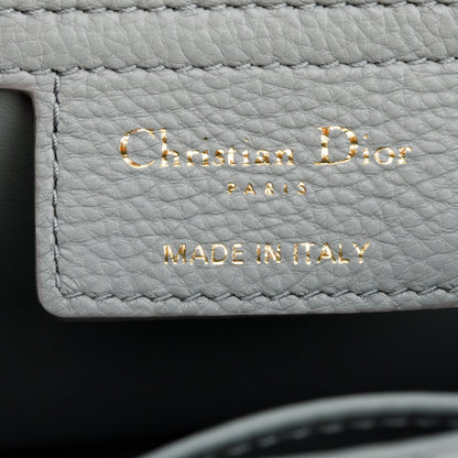 Christian Dior 2022 Grey Supple Cannage Calfskin Leather Medium Dior Caro Bag