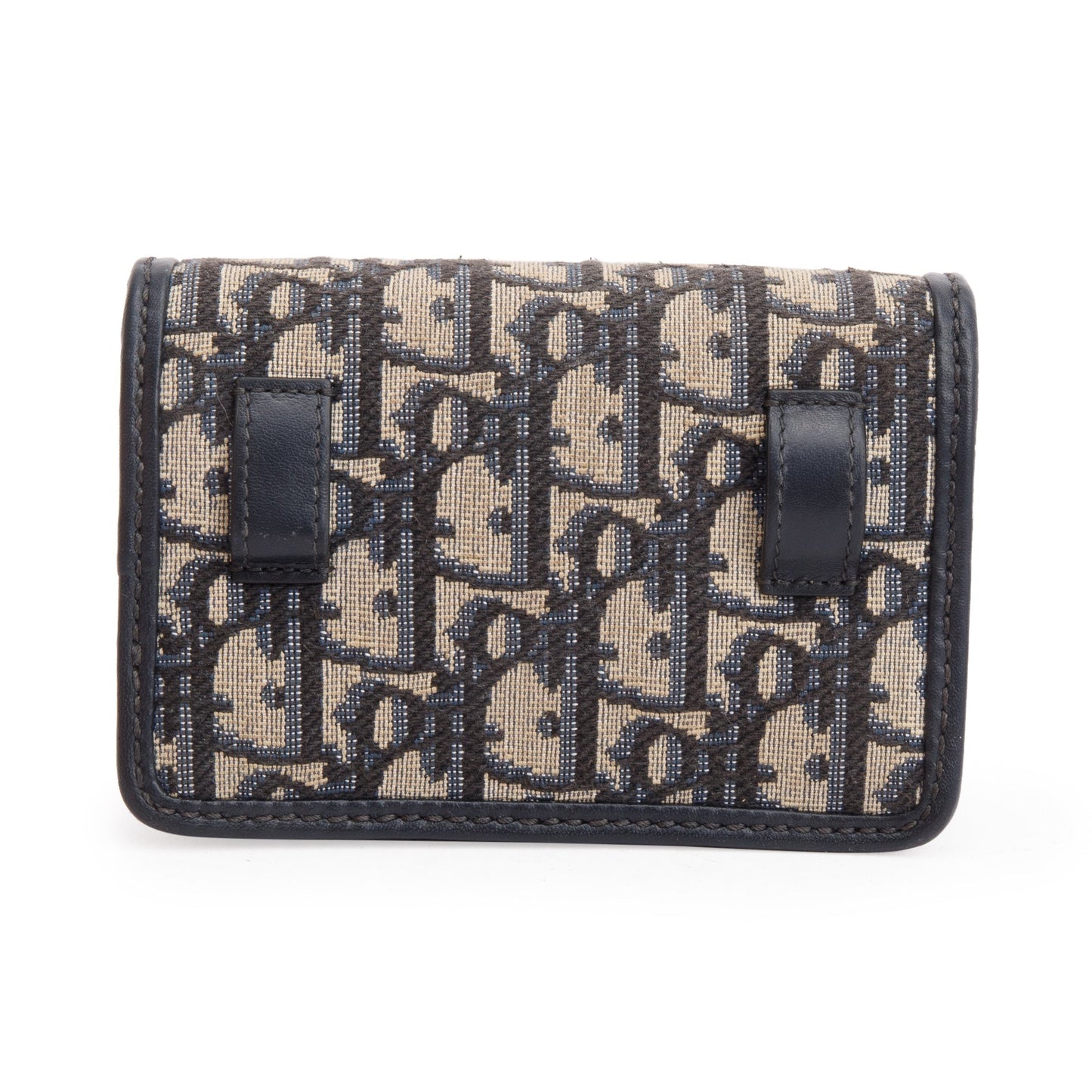 Christian Dior 2022 Navy Oblique Nano 30 Montaigne 2-In-1 Pouch Bag