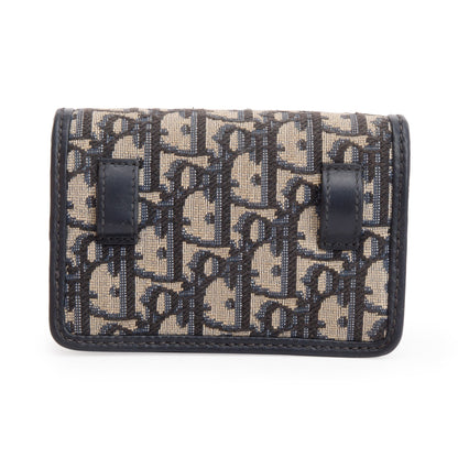 Christian Dior 2022 Navy Oblique Nano 30 Montaigne 2-In-1 Pouch Bag