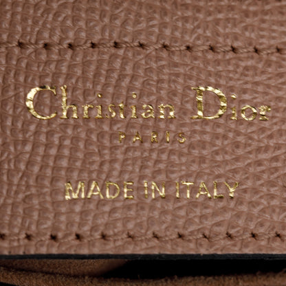 Christian Dior 2022 Neutral Grained Calfskin Leather Medium Saddle Bag