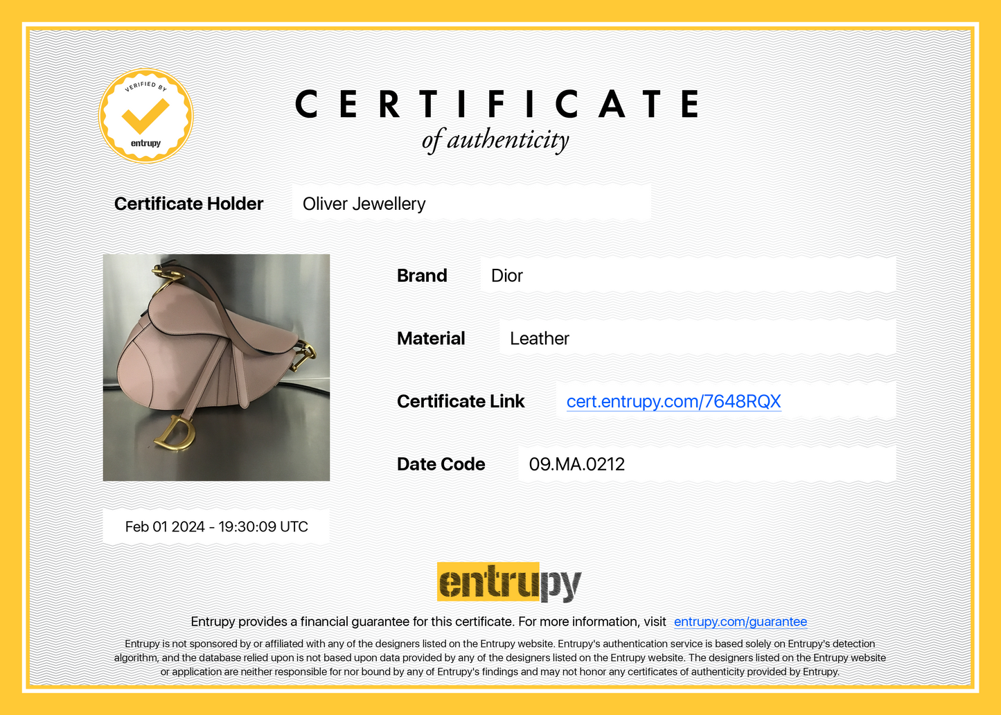 Christian Dior 2022 Neutral Grained Calfskin Leather Medium Saddle Bag