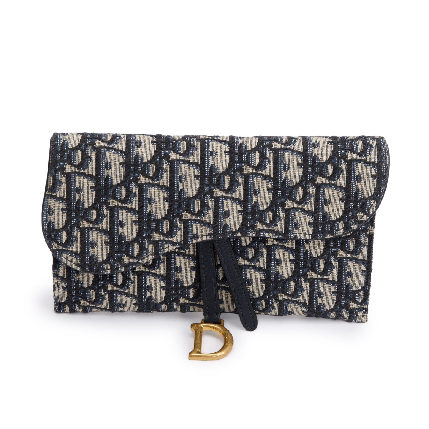 Christian Dior 2022 Oblique Long Saddle Wallet on Chain
