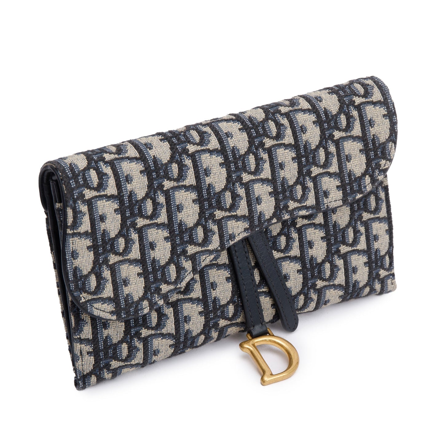 Christian Dior 2022 Oblique Long Saddle Wallet on Chain