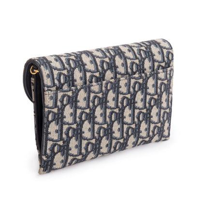 Christian Dior 2022 Oblique Long Saddle Wallet on Chain