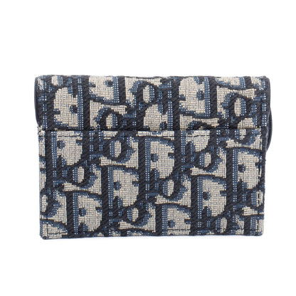 Christian Dior 2022 Oblique Saddle Bloom Flap Card Holder