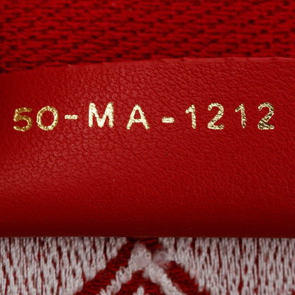 Christian Dior 2022 Red & White Bandana Embroidery Medium Book Tote