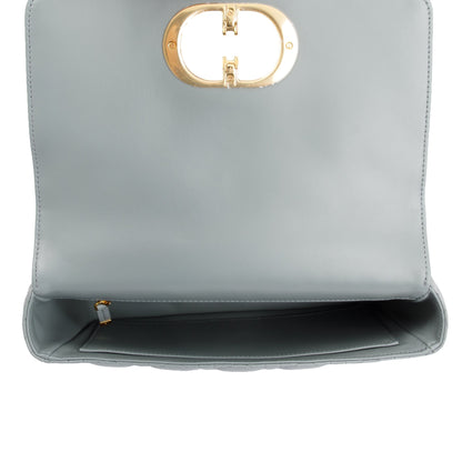 Christian Dior 2022 Stone Gray Supple Cannage Calfskin Leather Medium Dior Caro Bag