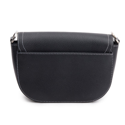 Christian Dior 2023 Black Calfskin Leather Mini Saddle Messenger Bag