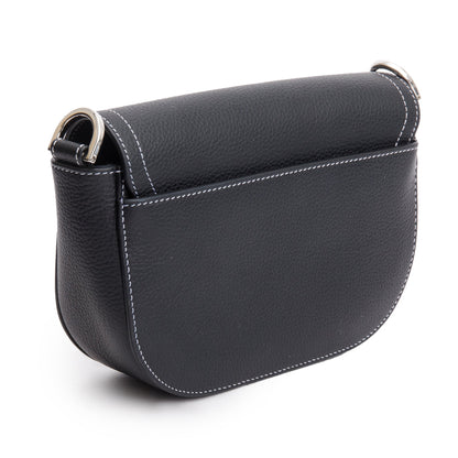 Christian Dior 2023 Black Calfskin Leather Mini Saddle Messenger Bag