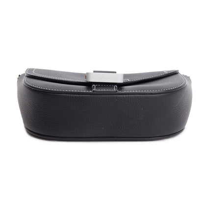 Christian Dior 2023 Black Calfskin Leather Mini Saddle Messenger Bag