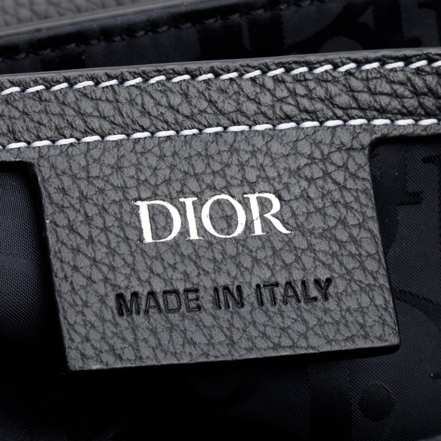 Christian Dior 2023 Black Calfskin Leather Mini Saddle Messenger Bag