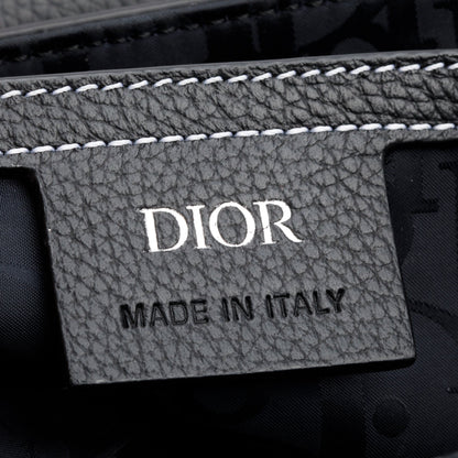 Christian Dior 2023 Black Calfskin Leather Mini Saddle Messenger Bag