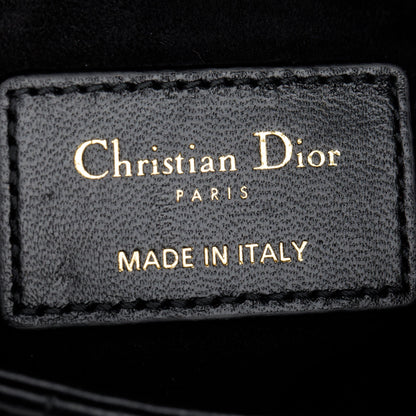 Christian Dior 2023 Black Cannage Lambskin Leather Small Lady Dior Bag