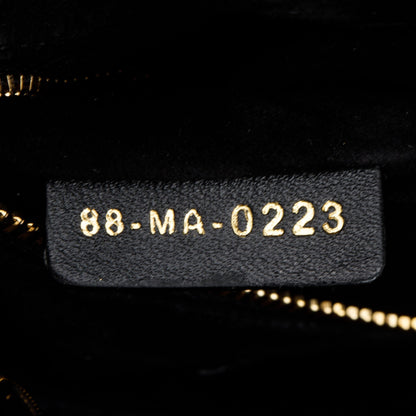 Christian Dior 2023 Black Cannage Lambskin Leather Small Lady Dior Bag