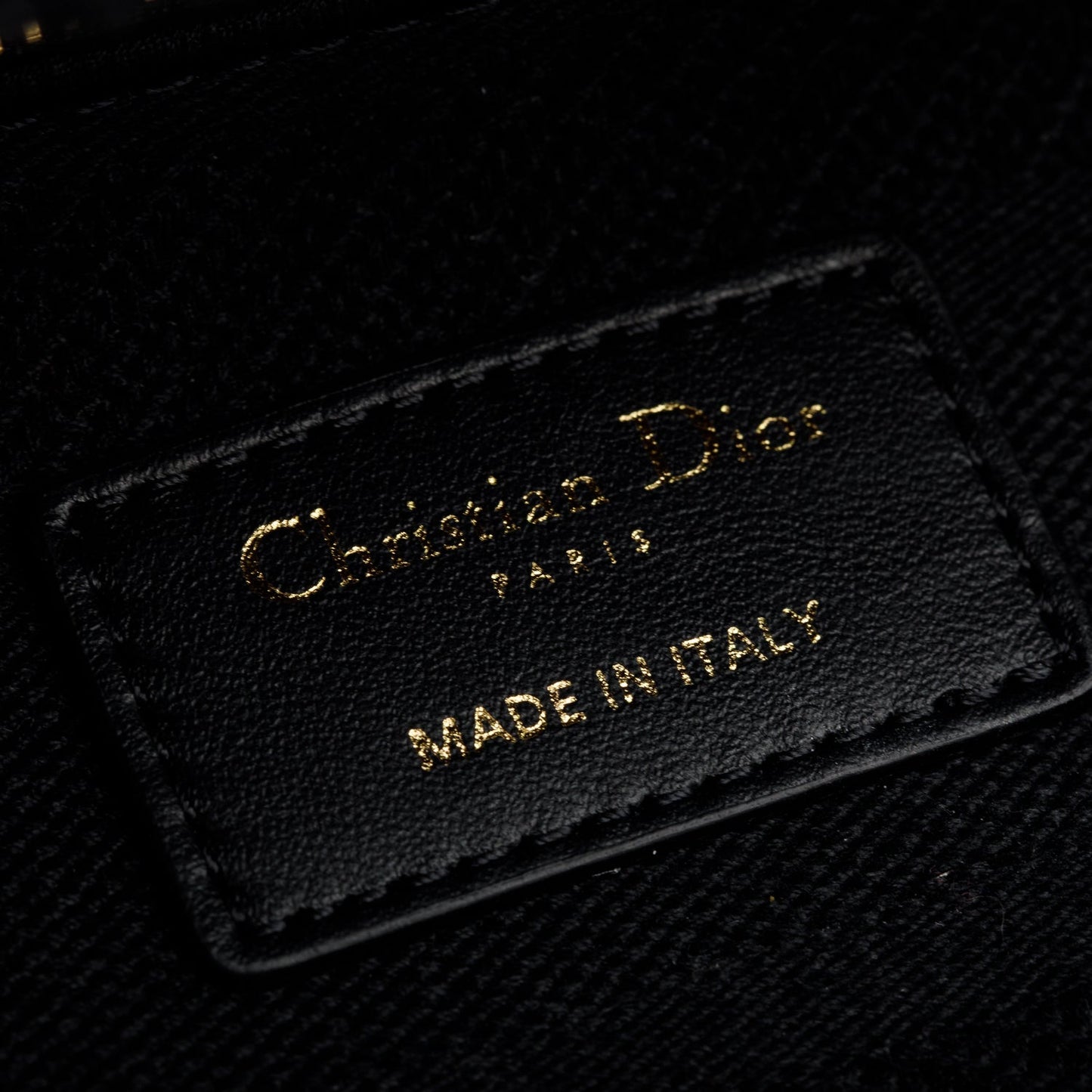 Christian Dior 2023 Black Canvas Medium Lady D-Lace Bag