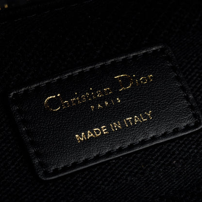 Christian Dior 2023 Black Canvas Medium Lady D-Lace Bag