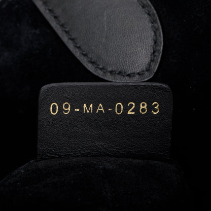 Christian Dior 2023 Black Macrocannage Calfskin Leather Medium Toujours Bag