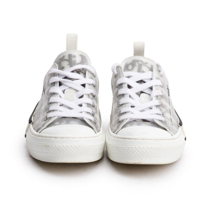 Christian Dior 2023 Black/White Oblique Transparent Canvas B23 Low Sneakers, Size 38