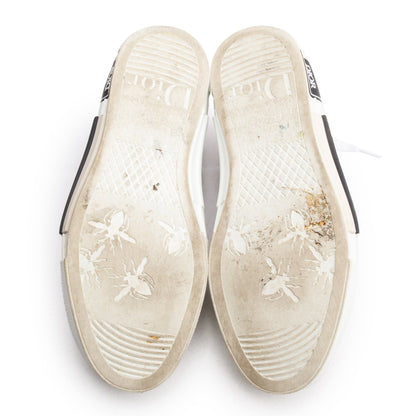 Christian Dior 2023 Black/White Oblique Transparent Canvas B23 Low Sneakers, Size 38