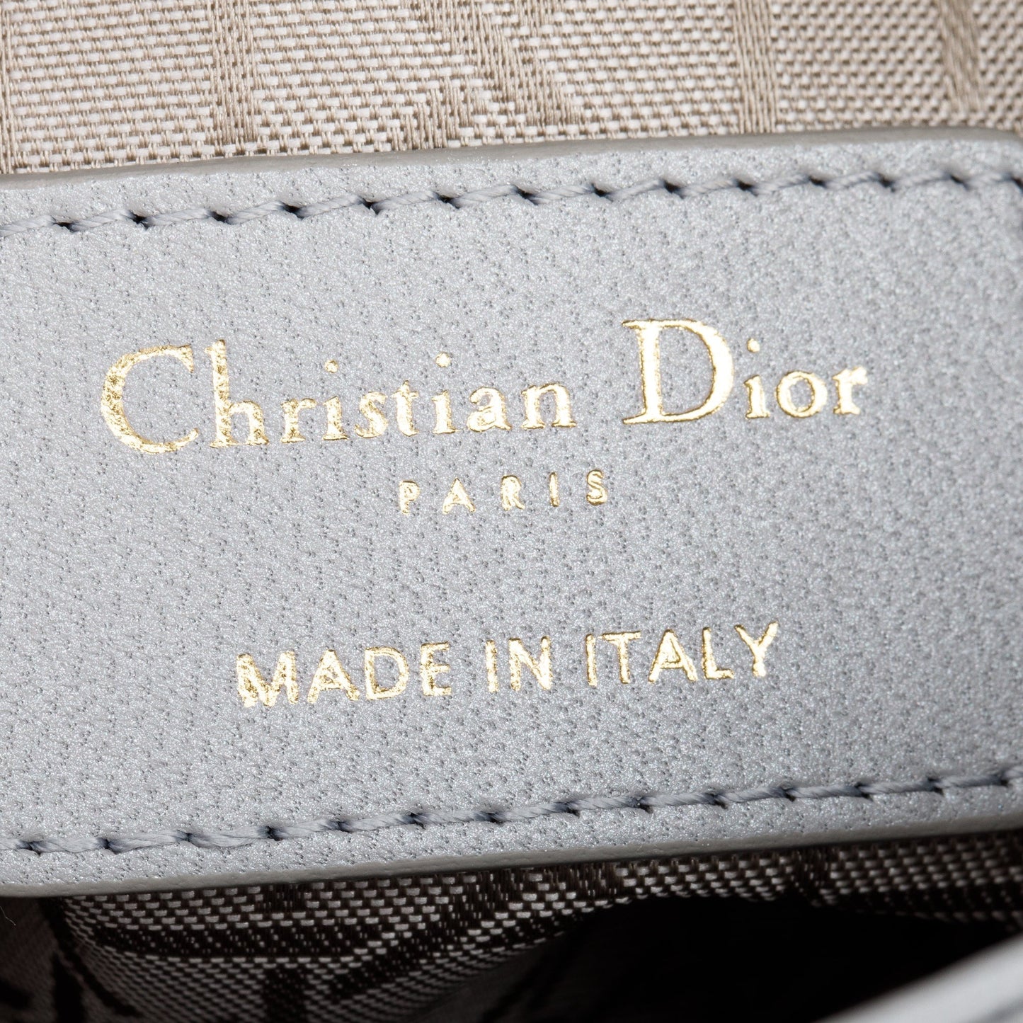 Christian Dior 2023 Grey Cannage Leather Mini Lady Dior Bag