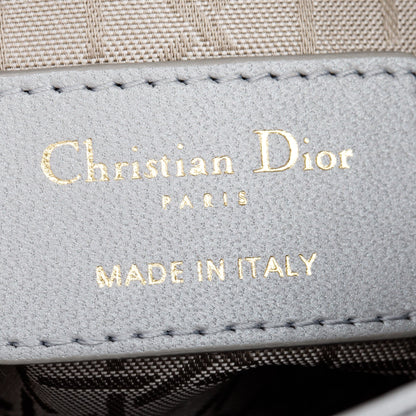 Christian Dior 2023 Grey Cannage Leather Mini Lady Dior Bag