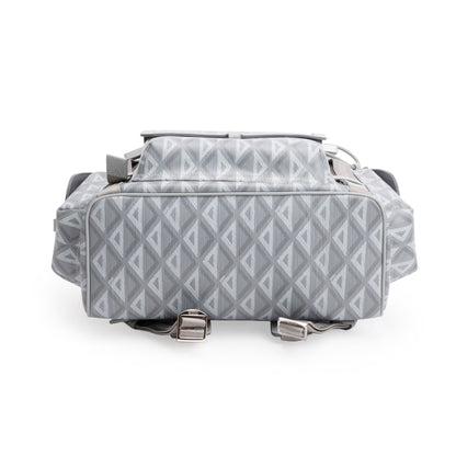 Christian Dior 2023 Grey Diamond Canvas Hit The Road Backpack