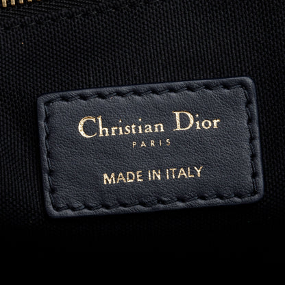 Christian Dior 2023 Navy Oblique Embroidered Medium Book Tote