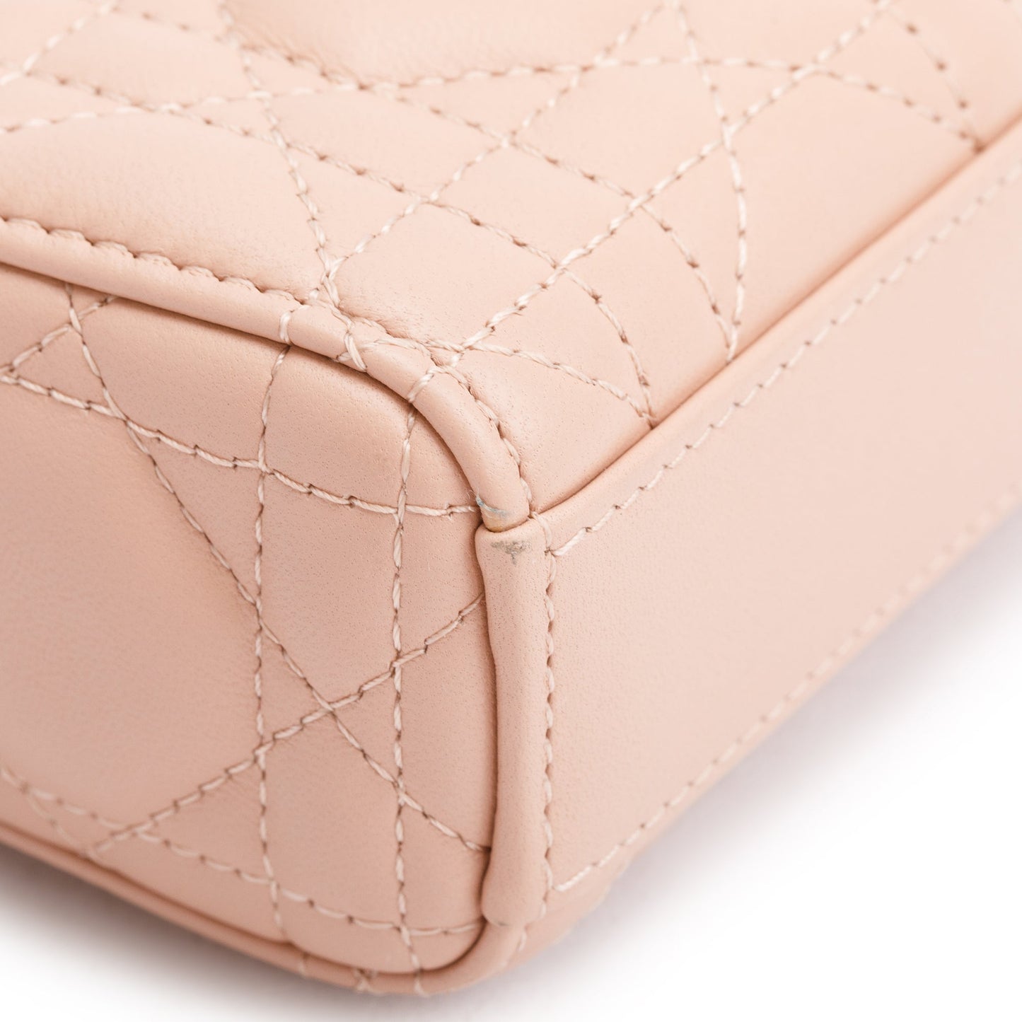 Christian Dior 2023 Rose Des Vents Cannage Lambskin Micro Lady D-Joy Bag