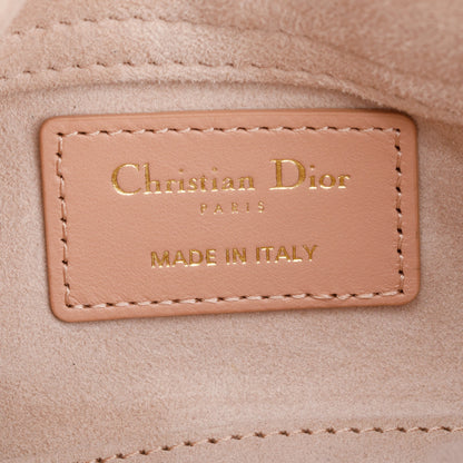 Christian Dior 2023 Rose Des Vents Cannage Lambskin Micro Lady D-Joy Bag