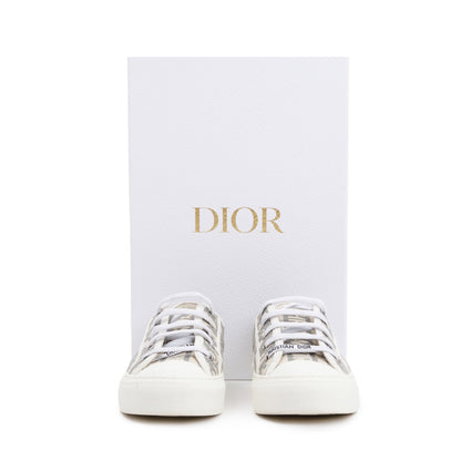 Christian Dior 2023 White/Grey Oblique Canvas Walk'N'Dior Sneakers, Size 36.5