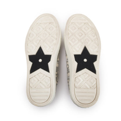 Christian Dior 2023 White/Grey Oblique Canvas Walk'N'Dior Sneakers, Size 36.5