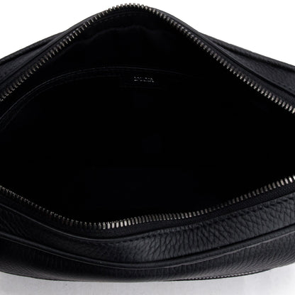Christian Dior 2024 Black Leather Rider 2.0 Zipped Messenger Bag