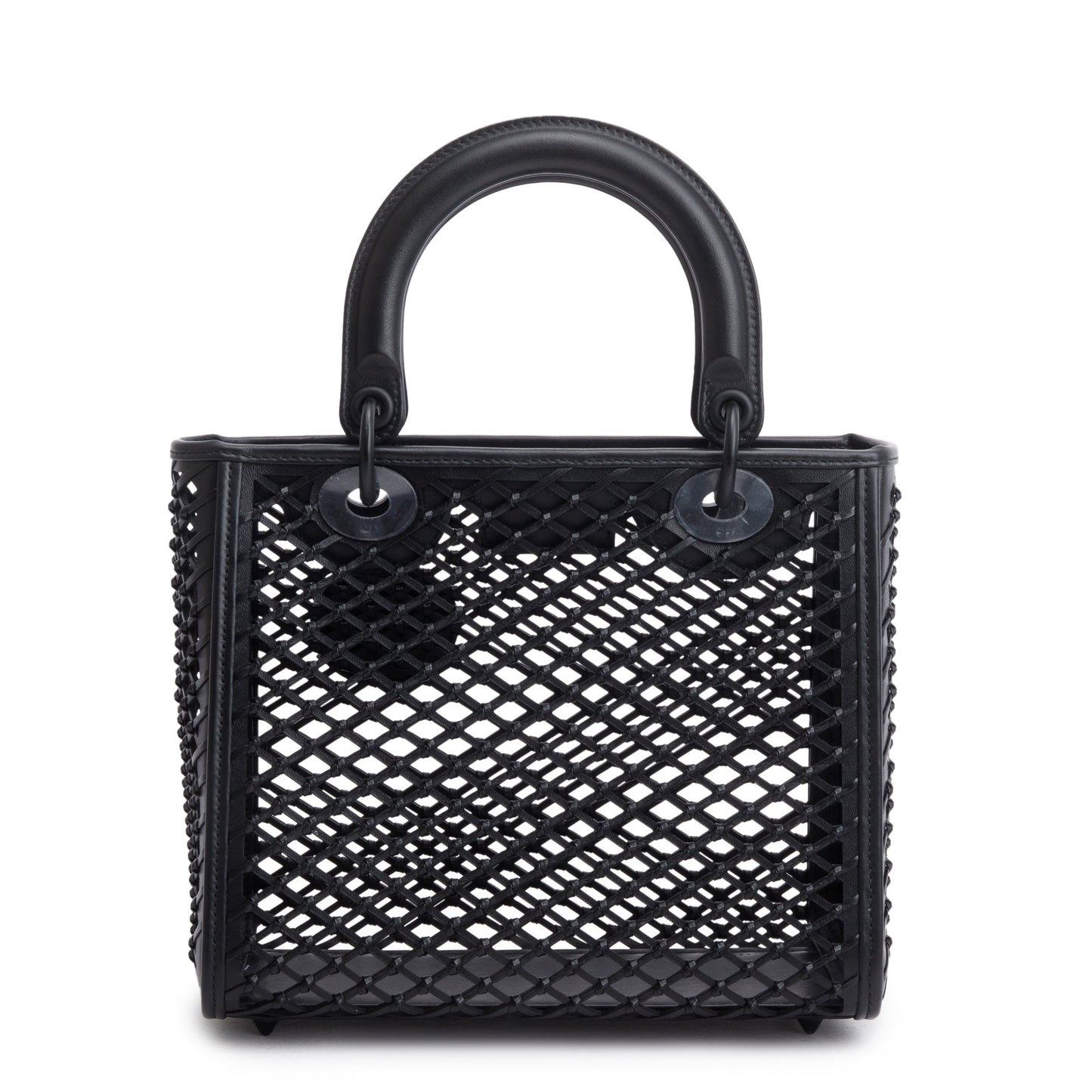 Christian Dior 2024 Black Leather So Black Medium Lady Dior Bag