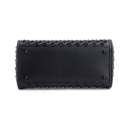 Christian Dior 2024 Black Leather So Black Medium Lady Dior Bag
