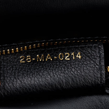 Christian Dior 2024 Black Supple Cannage Calfskin Leather Medium Dior Caro Bag