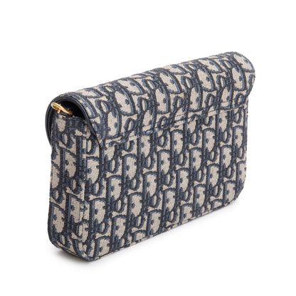 Christian Dior 2024 Oblique Jacquard Saddle Pouch with Chain