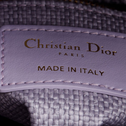 Christian Dior 2024 Purple Cannage Raffia Mini Lady D-Lite Bag