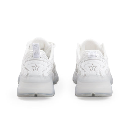 Christian Dior 2024 White/Grey Oblique Canvas and Transparent Rubber Vibe  Sneakers, Size 38.5
