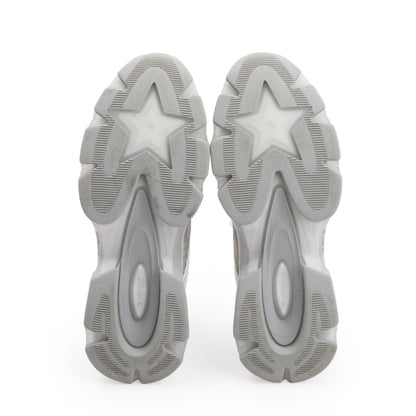 Christian Dior 2024 White/Grey Oblique Canvas and Transparent Rubber Vibe  Sneakers, Size 38.5