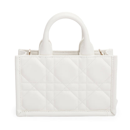 Christian Dior 2024White Macrocannage Lambskin Mini Book Tote