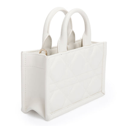 Christian Dior 2024White Macrocannage Lambskin Mini Book Tote