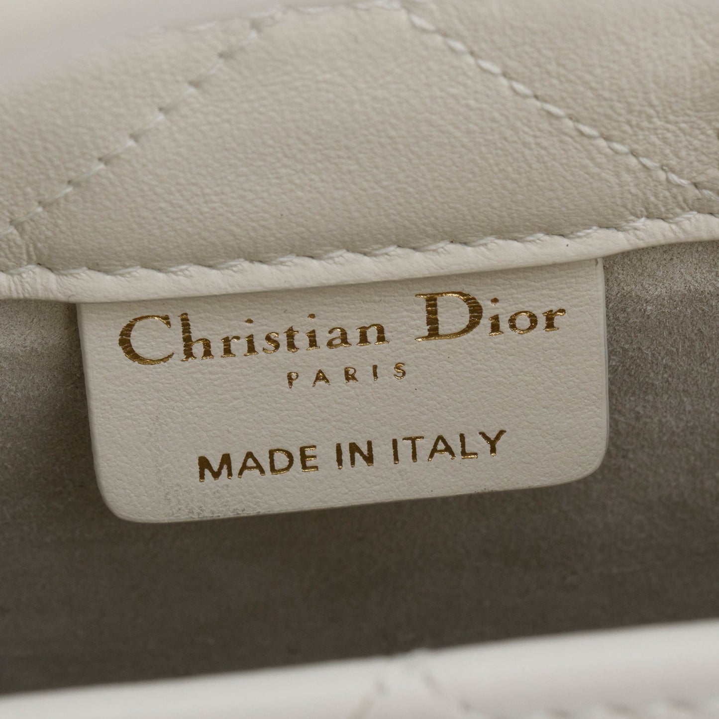 Christian Dior 2024White Macrocannage Lambskin Mini Book Tote