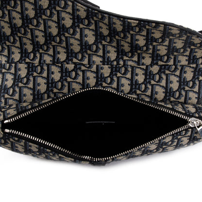 Christian Dior Beige & Black Oblique Mens Saddle Bag