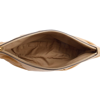 Christian Dior Beige Calfskin Leather Soft Babe Handle Bag