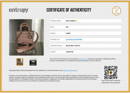 Christian Dior Beige Cannage Lambskin Leather Small Lady Dior My Abcdior Bag